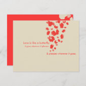 Coral Butterfly Save the Date Einladung (Vorne/Hinten)