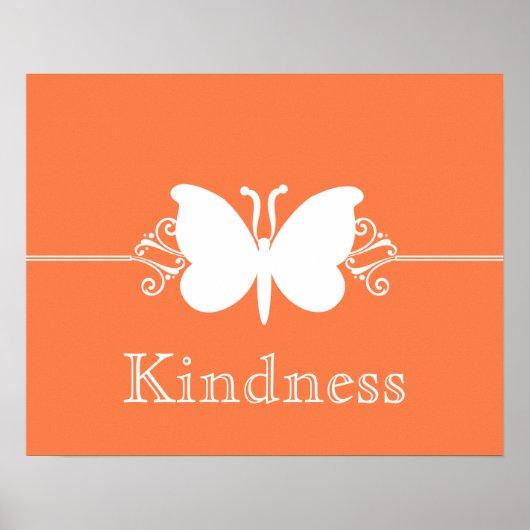 Coral Butterfly Wirbel Virtue Poster (Vorne)