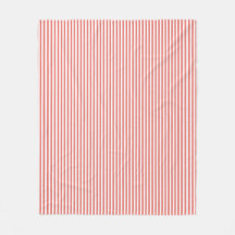 Coral Button Stripe Fleece Blanket