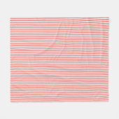 Coral Button Stripe Fleece Blanket (Vorderseite (Horizontal))