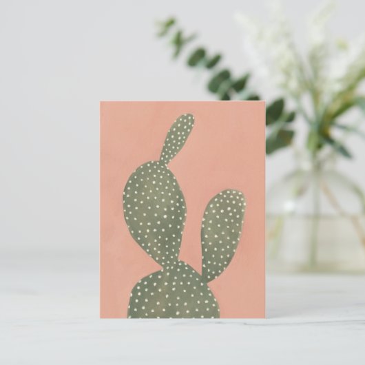 Coral Cacti Postkarte (Stehend Vorderseite)