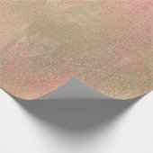 Coral Candy Champaign Sepia Foxier Gold Abstrakt Geschenkpapier (Ecke)