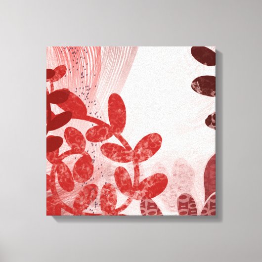 Coral Canopy – Abstract Floral Motion Art Print Leinwanddruck (Vorderseite)