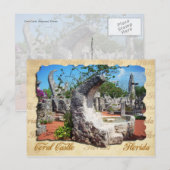Coral Castle, Florida - Mondbrunnen Postkarte (Vorne/Hinten)