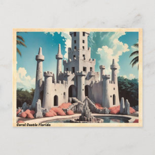 Coral Castle Florida Vintage Reise Postkarte