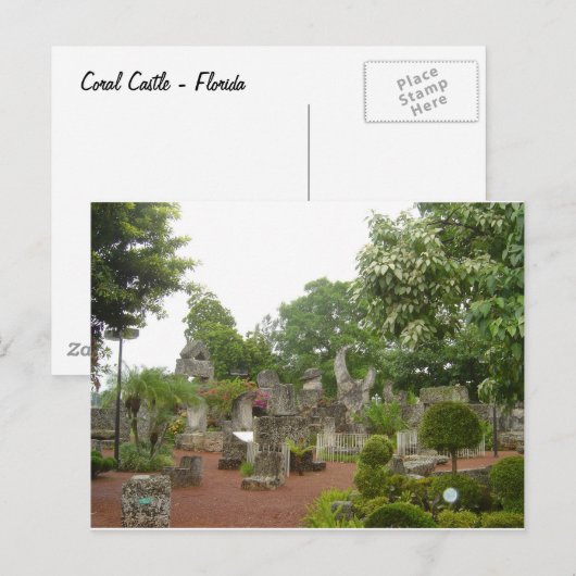 Coral Castle Postkarte (Vorne/Hinten)