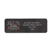 Coral Chalkboard Script Beach Wedding (Vorne)