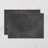 Coral Chalkboard UAWG RSVP Karte (Vorne/Hinten)