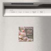 Coral Cherry Bloosom Rett-the-Date Magnet (In Situ (Geschirrspüler))