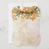 Coral cherry Blossom Tea Stain Wedding Einladungen (Rückseite)