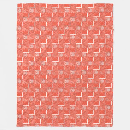Coral Chic Mod Design Fleecedecke (Vorderseite)