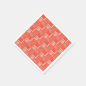 Coral Chic Mod Design Serviette (Ecke)