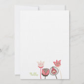 Coral Chocolate Ivory Funky Blume Save the Date (Rückseite)