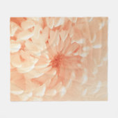 Coral Chrysanthemum Fleecedecke (Vorderseite (Horizontal))