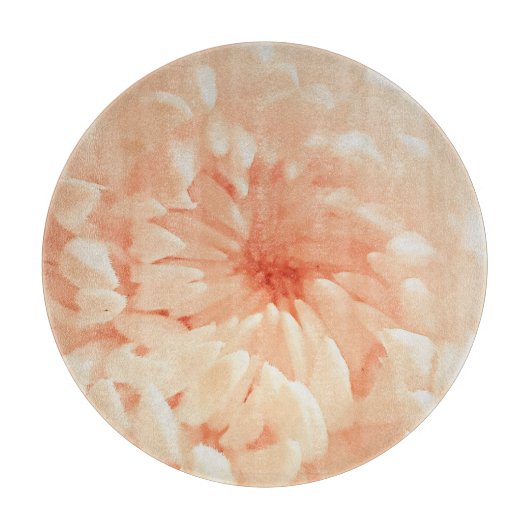 Coral Chrysanthemum Schneidebrett (Vorderseite)