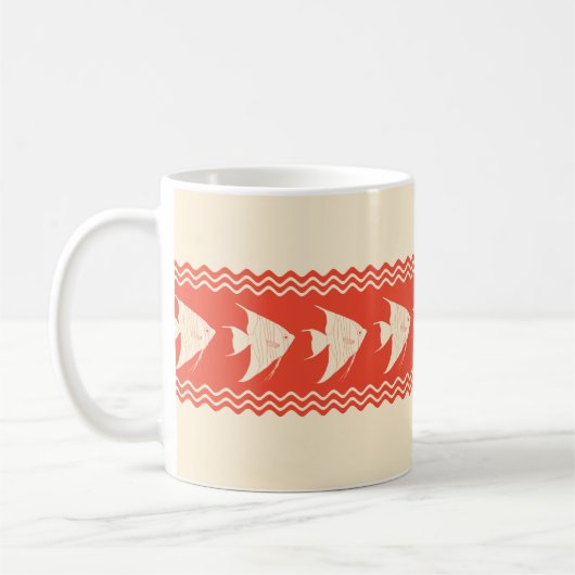 Coral Coastal Angelfish Stripes Kaffeetasse (Links)