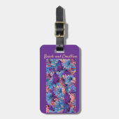 Coral Collage Luggage Tag Gepäckanhänger (Vorderseite vertikal)