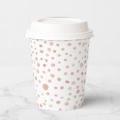 Coral Confetti Aquarelltöne Papier-Cup Pappbecher (Links)