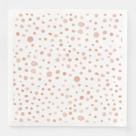 Coral Confetti Wasserfarbe Dots Papier Napkin Serviette