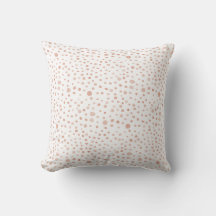 Coral Confetti Wasserfarbe Dots Throw Kissen