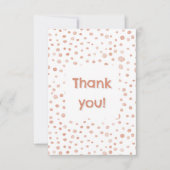 Coral Confetti Wasserfarben Punkte Danke Karte (Vorderseite)