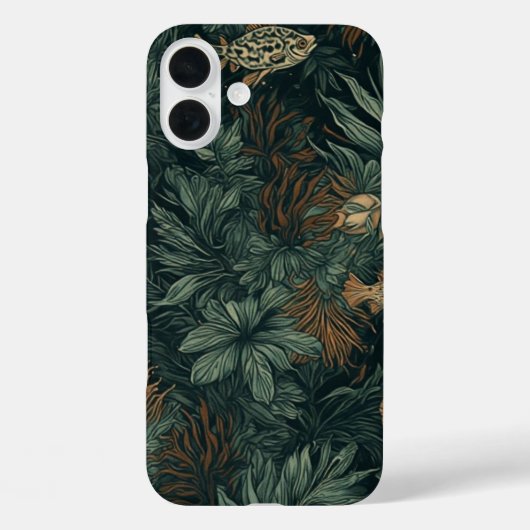 Coral Cosmos Drift - IPhone 16 Case (Rückseite)