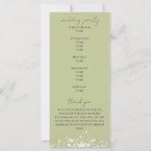 Coral & Cream Filigree Elegantes Hochzeitsprogramm (Rückseite)