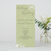 Coral & Cream Filigree Elegantes Hochzeitsprogramm (Stehend Vorderseite)