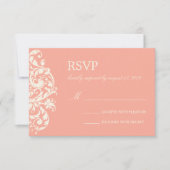 CORAL & CREAM GEBLÜHT | HOCHZEIT RSVP (Vorderseite)