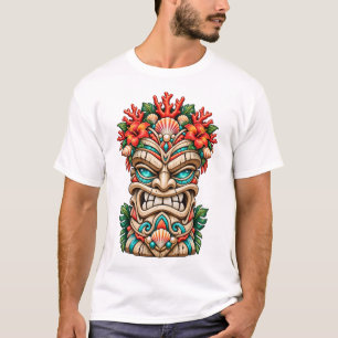 Coral Crest Guardian Tiki-Maske T-Shirt