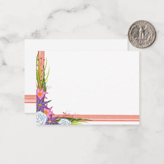 Coral Crush Mini Cards Mitteilungskarte (Vorderseite/Rückseite Beispiel)