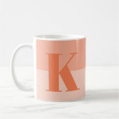 Coral Custom Monogram Kaffeetasse (Links)