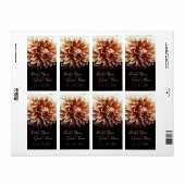 Coral Dahlia Hochzeitswein Flasche label (Vorne)