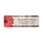 Coral Daisy Rustic Barn Wood (Vorne)