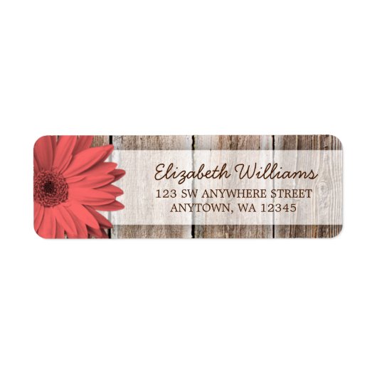 Coral Daisy Rustic Barn Wood (Vorne)