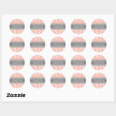 Coral Damask Save the Date Umschlag Aufkleber (Blatt)