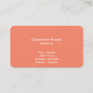 Coral Dandelion Business Card Visitenkarte