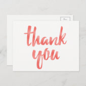 Coral danke Ihnen Postkarten (Vorne/Hinten)