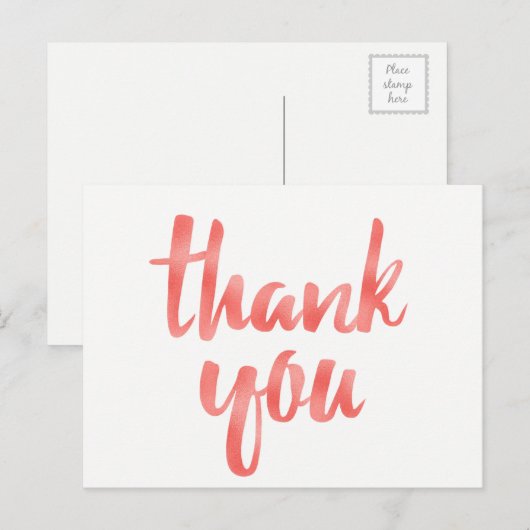 Coral danke Ihnen Postkarten (Vorne/Hinten)