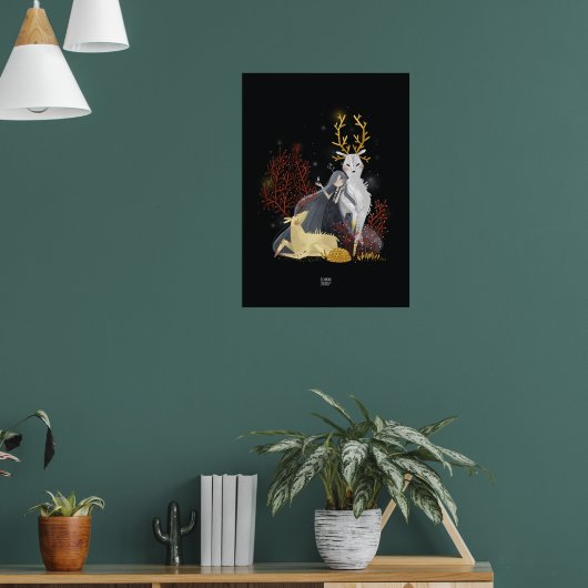 CORAL DEER von Alexandra Dikaia Poster (Wohnzimmer 1)