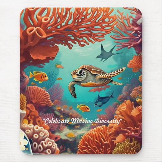 "Coral Dreamscape" Mousepad (Vorne)