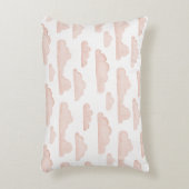 Coral Dreamtime Watercolor Wolken Akzent Kissen (Vorderseite(Vertikal))