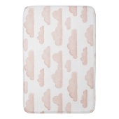 Coral Dreamtime Watercolor Wolken Badematte (Vorderseite Vertikal)