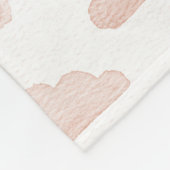 Coral Dreamtime Watercolor Wolken Fleece Blanken (Ecke)