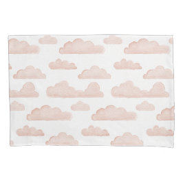 Coral Dreamtime Watercolor Wolken Pillowcase Kissenbezug