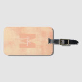Coral Earthy Pastel Tones Mit Monogramm Chic Gepäckanhänger (Vorderseite (Horizontal))