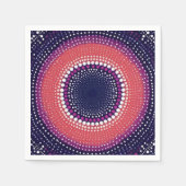 Coral, Eggplant, Magenta, Blue Kaleidoskop Dots Serviette (Vorderseite)