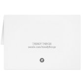 Coral einfach elegant Dankeschön Karte (Rückseite Horizontal)