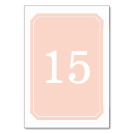 Coral einfach elegant Tischkarte Tischnummer