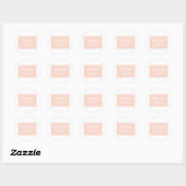 Coral einfach Elegant Vielen Dank Stickers (Blatt)